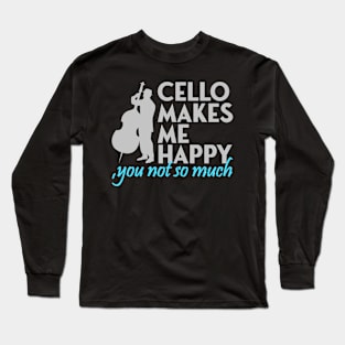 cello makes me happy Long Sleeve T-Shirt